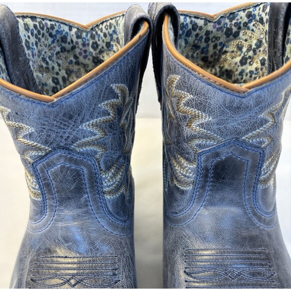 LAREDO Sapphyre Leather Western Short Boots Blue Gray Booties Women 8M #51026 - Picture 4 of 13